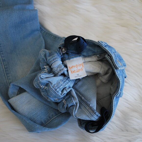 Jumping Beans Girl's Jeans Size 10R Skinny Adjustable Waist - Picture 8 of 8